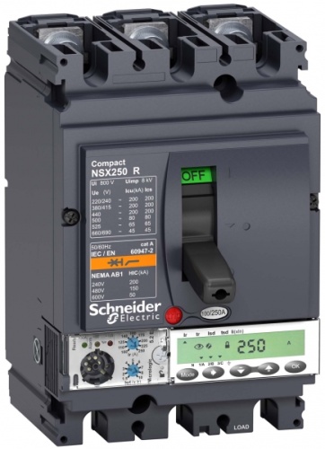 Автоматический выключатель 3П M5.2E 160A NSX250R(200кА при 415В, 45кА при 690B) | код. LV433520 | Schneider Electric 